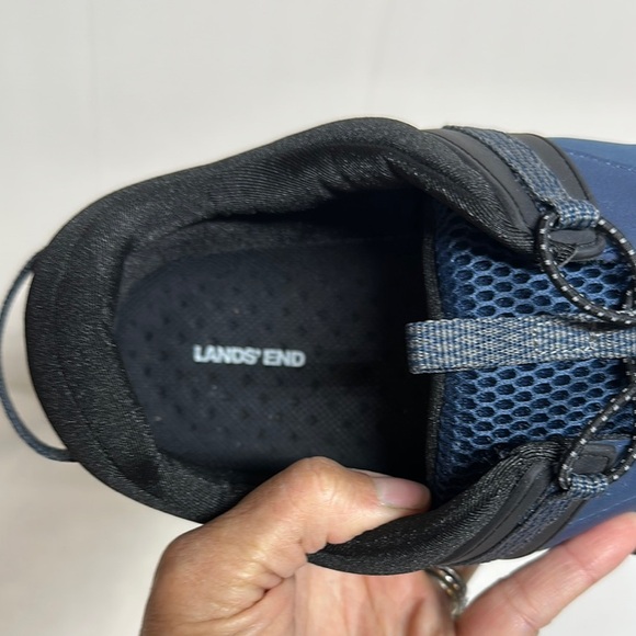Lands' End Blue and Black Athletic Shoes with Mesh Upper - Picture 2 of 13